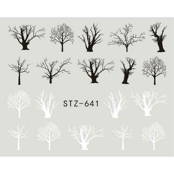 Tree Plant Flower Nail Decal