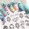 Lace Abstract Lines Nail Decal