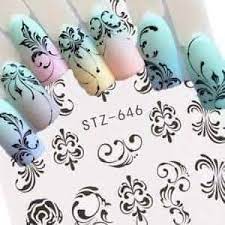 Leaf Lace Abstract Lines Nail Decal