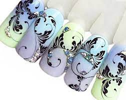 Leaf Lace Abstract Lines Nail Decal