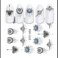 Moon Flower Abstract Lines Nail Decal