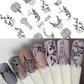 Leaf Lace Abstract Lines Nail Decal