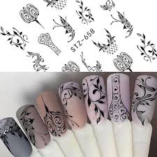 Leaf Lace Abstract Lines Nail Decal