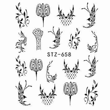 Leaf Lace Abstract Lines Nail Decal