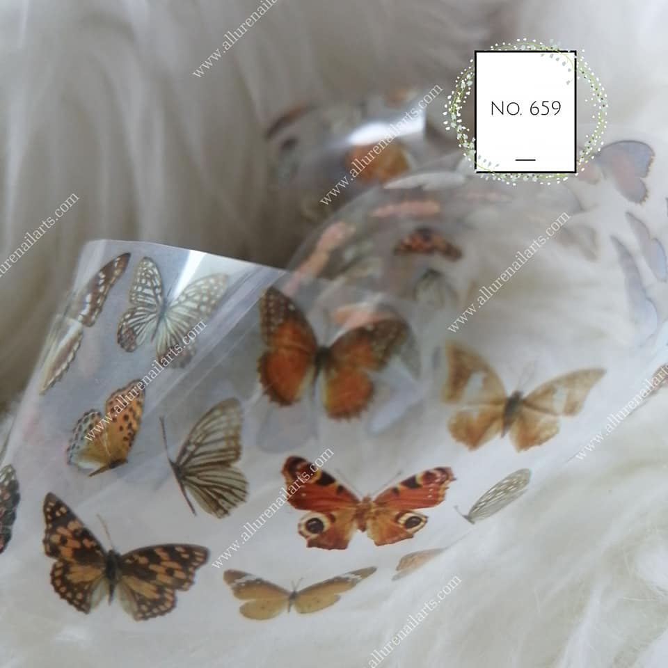 Butterfly Foil Nail Transfer