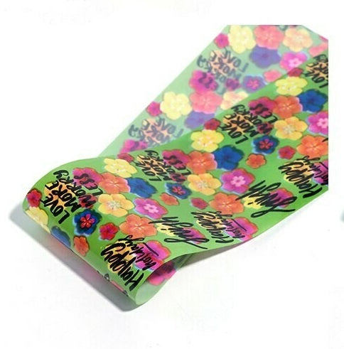 Floral Foil Nail Transfer