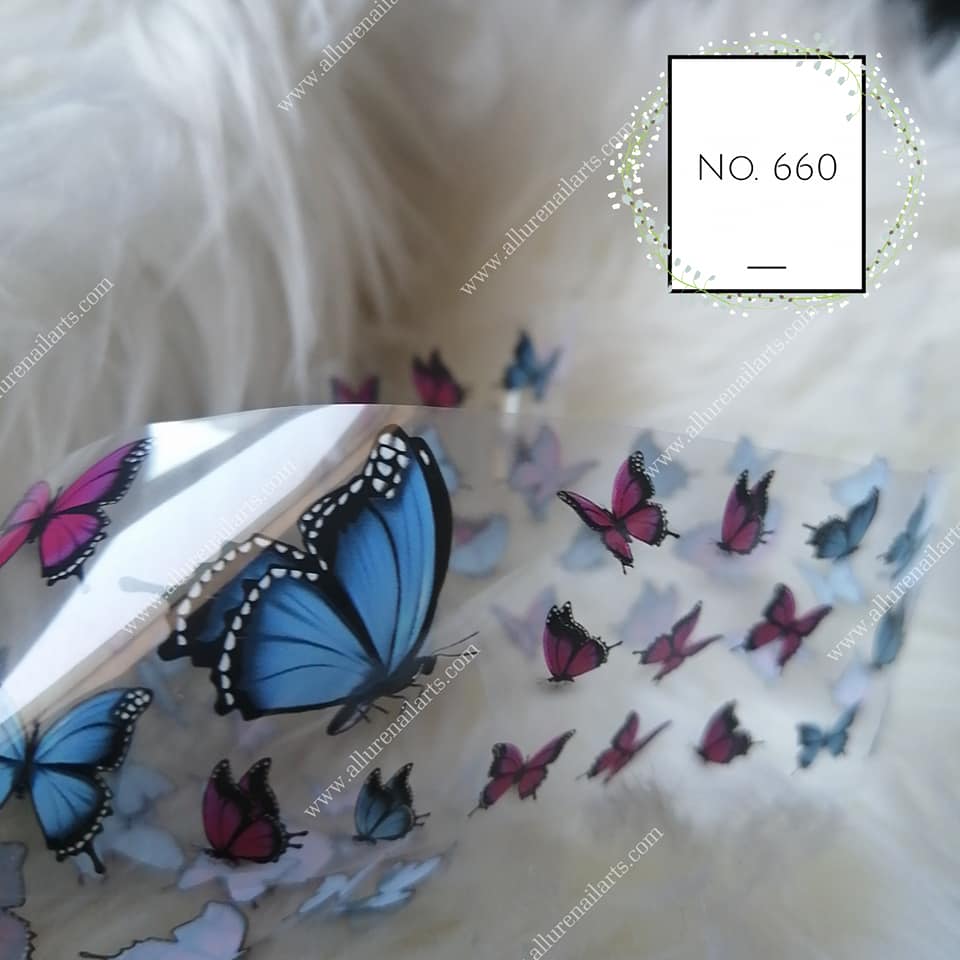 Butterfly Foil Nail Transfer