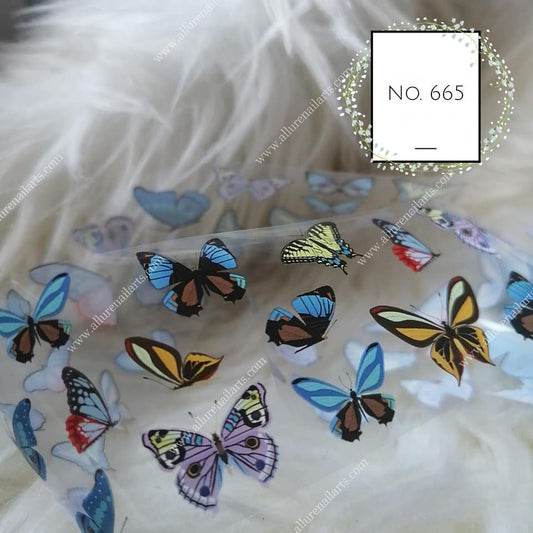 Butterfly Foil Nail Transfer