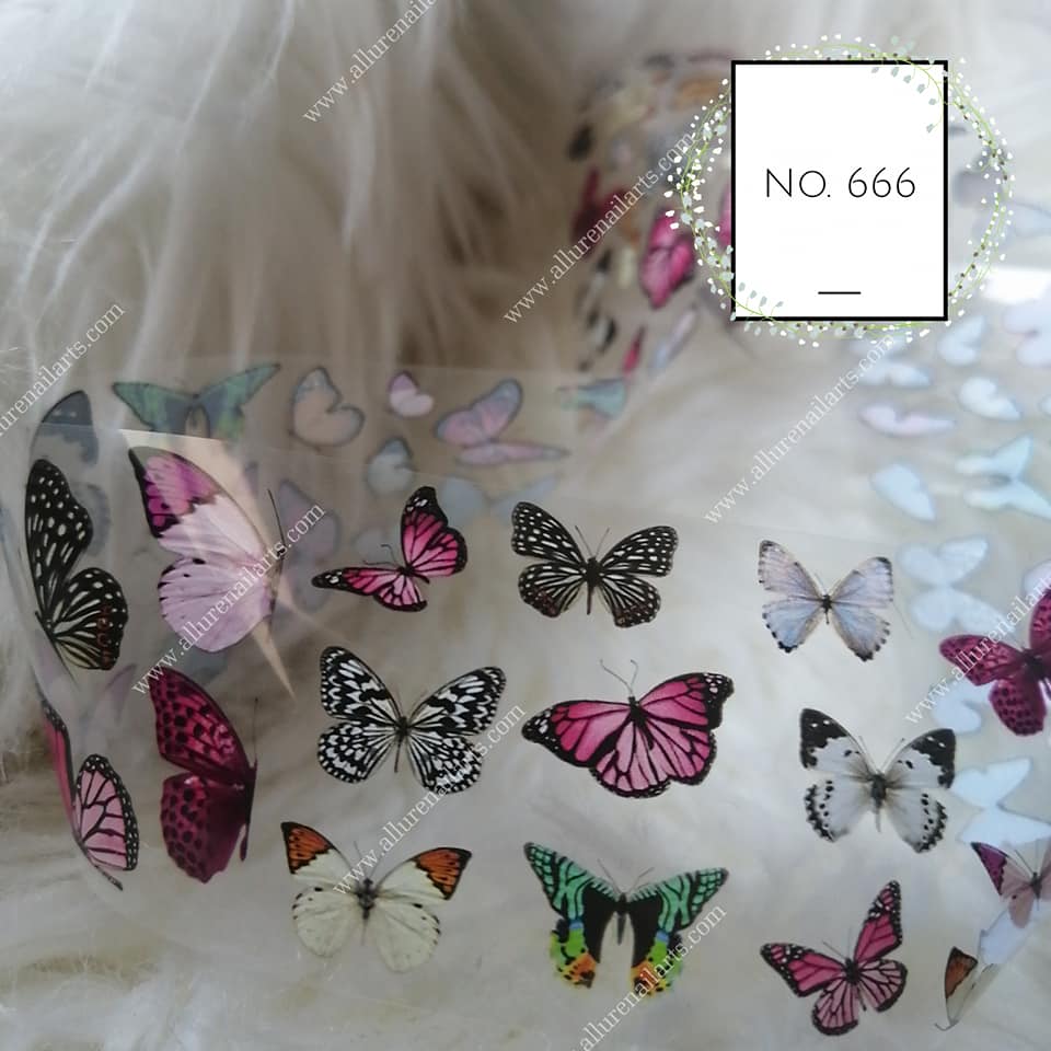 Butterfly Foil Nail Transfer