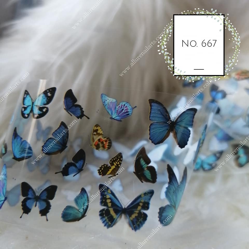 Butterfly Foil Nail Transfer