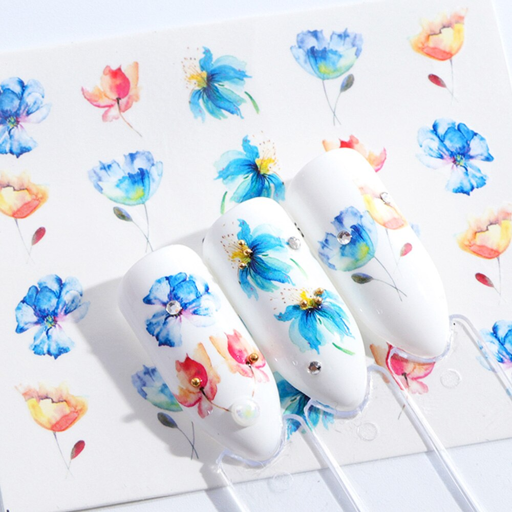 Leaf Flower Nail Decal