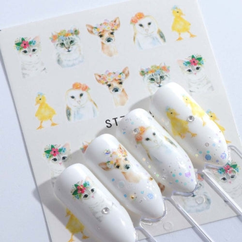 Rabbit Bunny Duck Owl Nail Decal