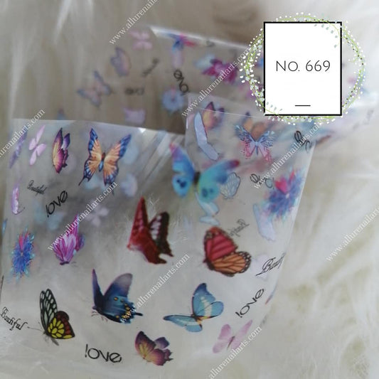 Butterfly Foil Nail Transfer