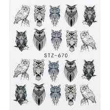 Owl Nail Decal