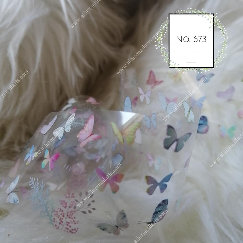 Butterfly Foil Nail Transfer
