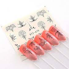 Geometric Abstract Lines Lace Nail Decal