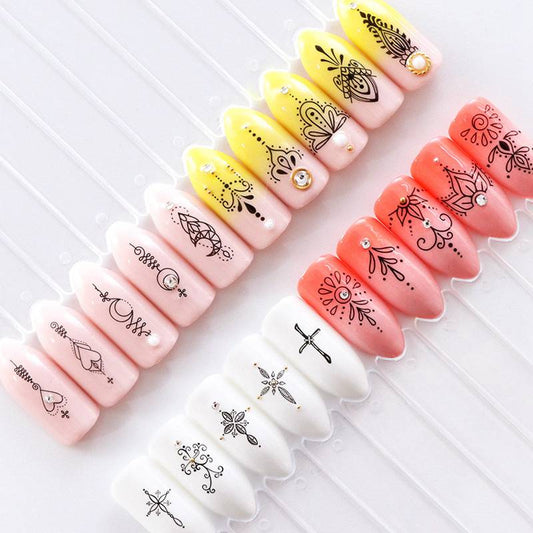 Geometric Abstract Lines Lace Nail Decal