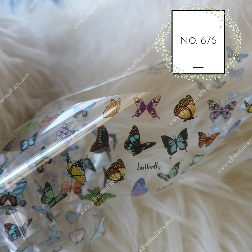 Butterfly Foil Nail Transfer