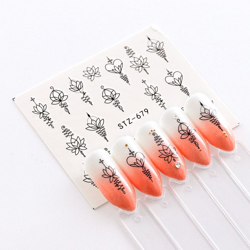 Geometric Abstract Lines Lace Nail Decal