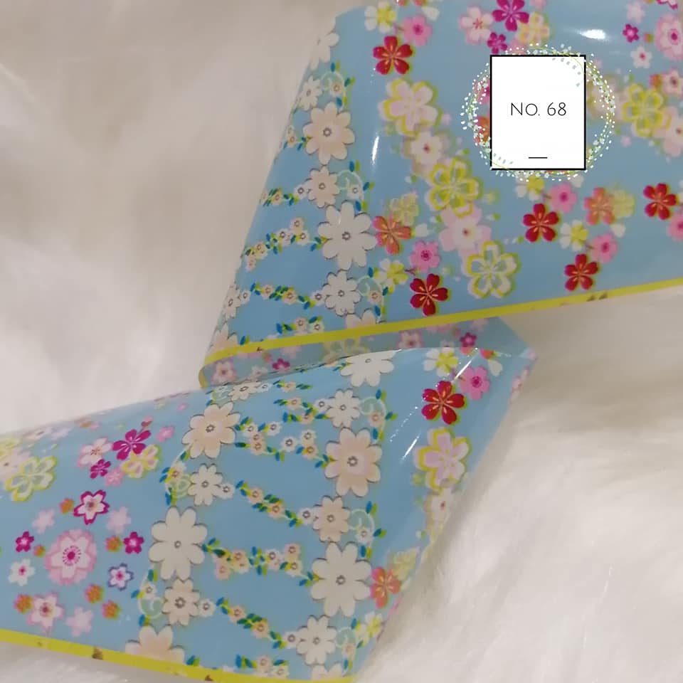 Floral Foil Nail Transfer
