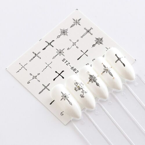 Geometric Abstract Lines Lace Nail Decal stz682