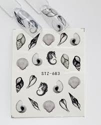Sea shell Seahorse Nail Decal stz683