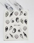 Sea shell Seahorse Nail Decal stz683