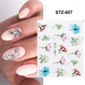 Flower Water color Nail Decal