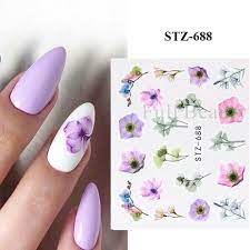 Flower Water color Nail Decal