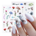 Flower Water color Nail Decal
