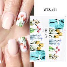 Flower Water color Nail Decal