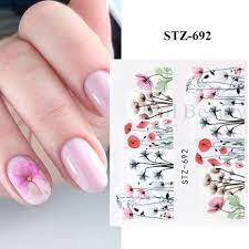 Flower Water color Nail Decal