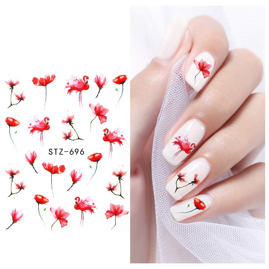 Flower Water color Nail Decal
