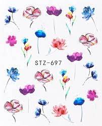 Flower Water color Nail Decal