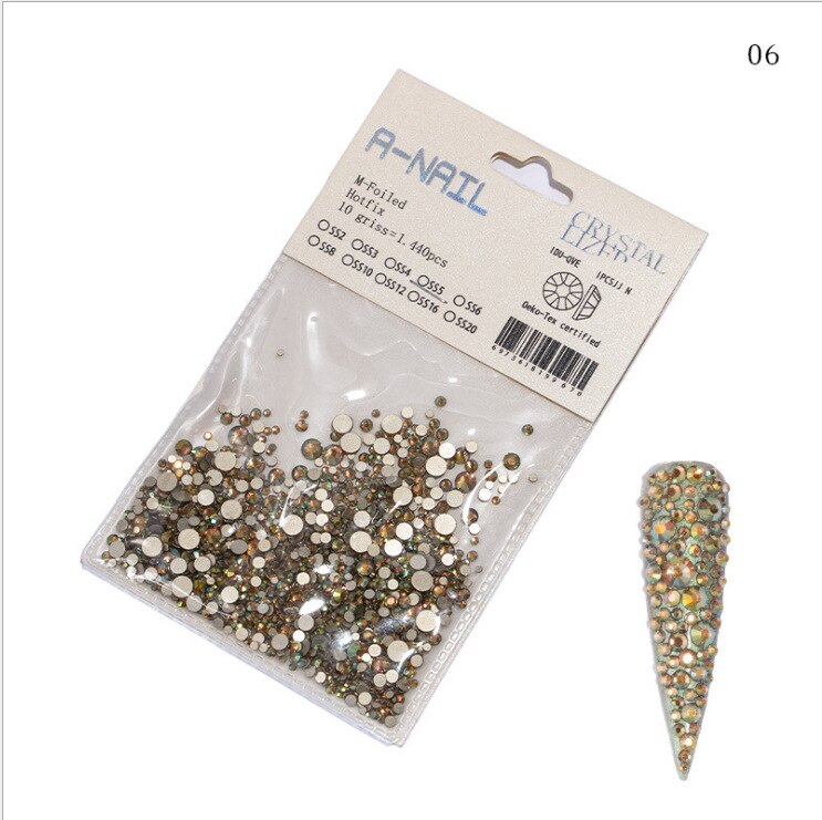 1720pcs Flat Bottom Rhinestone Nail Art