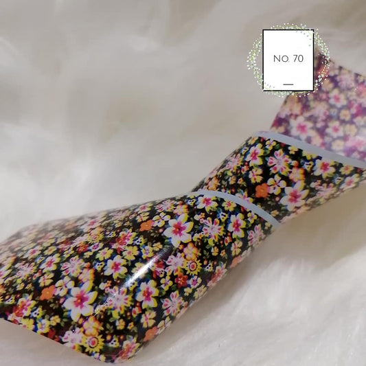 Floral Foil Nail Transfer