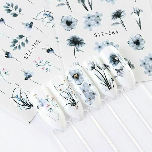 Flower Water color Nail Decal