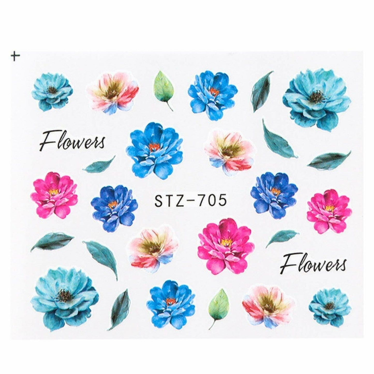 Flower Water color Nail Decal