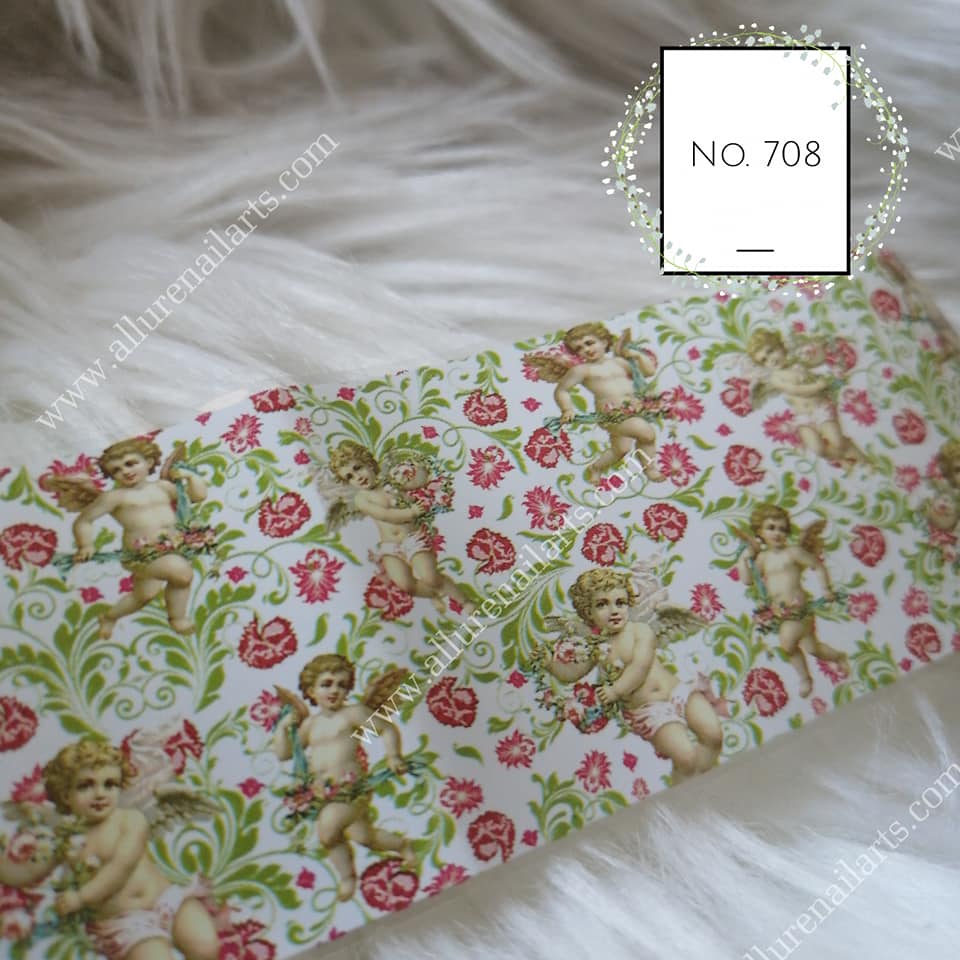 Angel Cupid Print Foil Nail Transfer