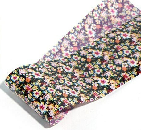Floral Foil Nail Transfer
