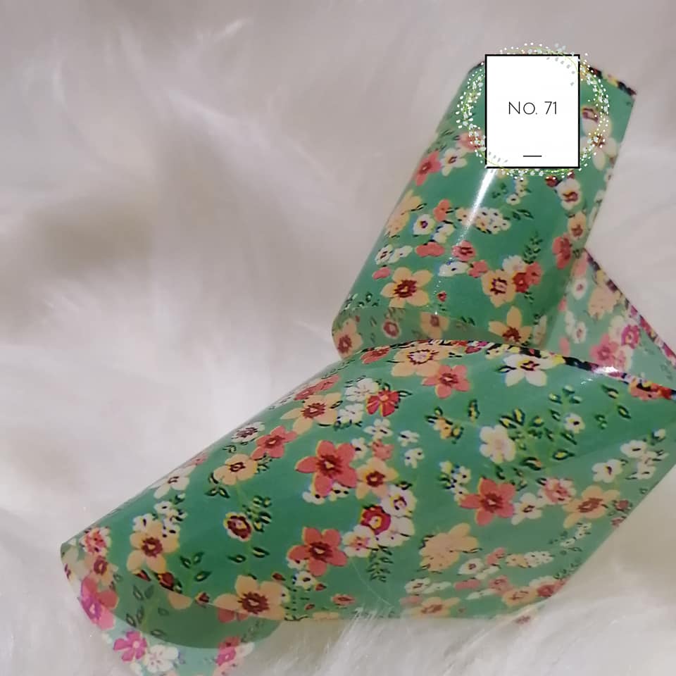 Floral Foil Nail Transfer
