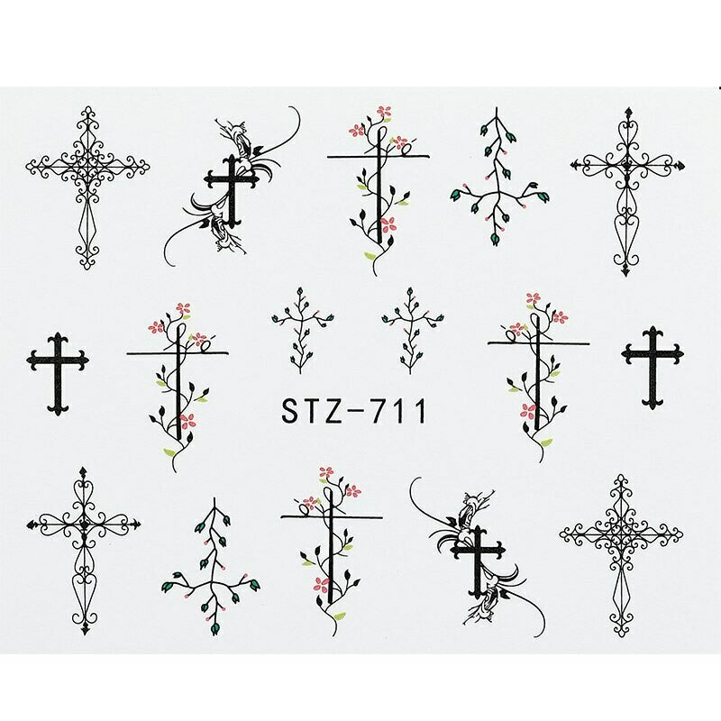 Flower Water color Nail Decal