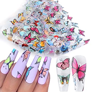 Butterfly Print Foil Nail Transfer