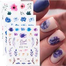 Flower Water color Nail Decal