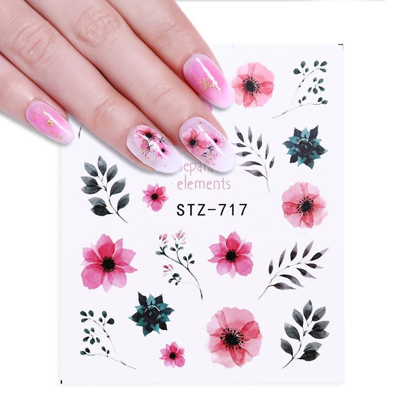 Flower Water color Nail Decal