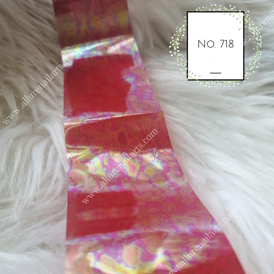 Angel Marble Print Foil Nail Transfer