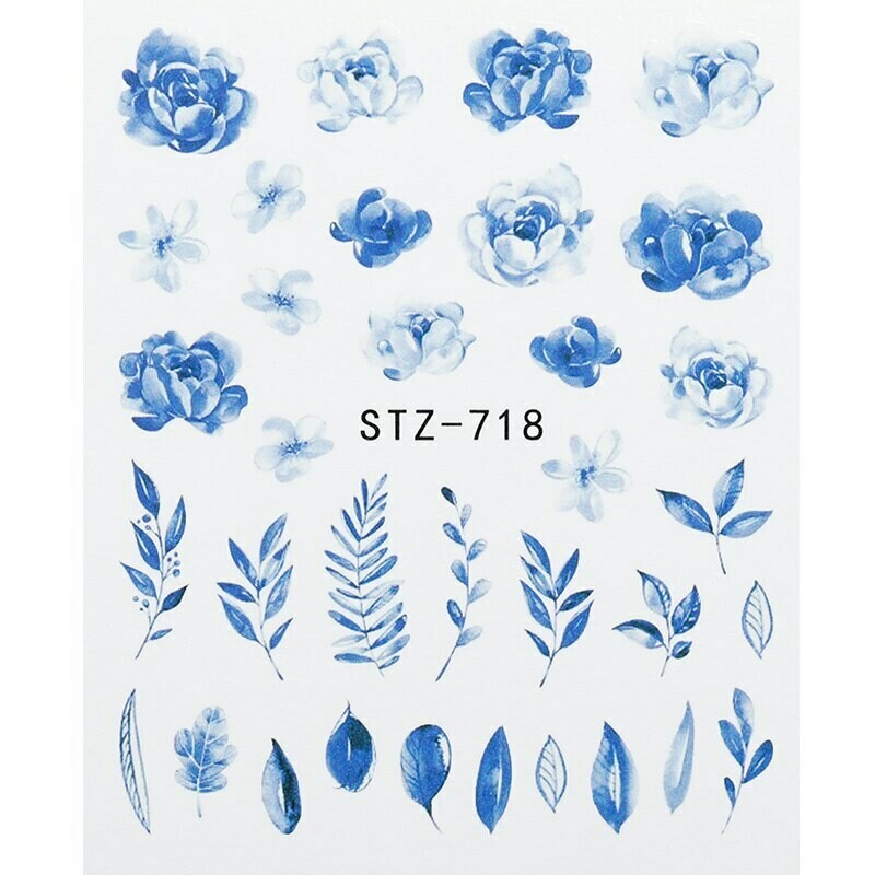 Flower Water color Nail Decal