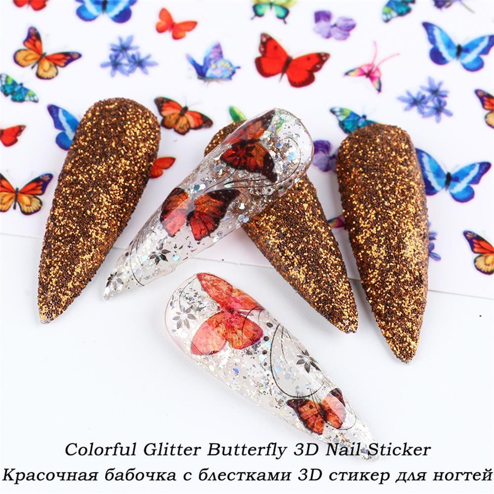 Butterfly Holographic Nail Art Sticker