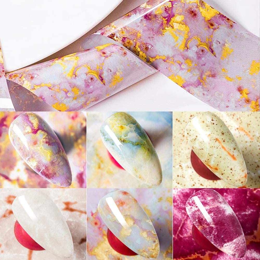 Marble Nail Art 10pcs Foil Set