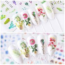 Flower Water color Nail Decal